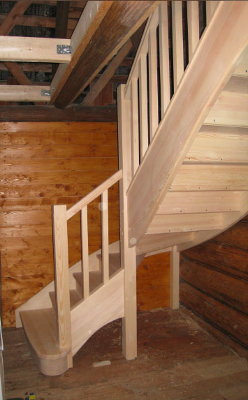 Деревянная лестница из дерева на второй этаж дома - lascalagrande.ru